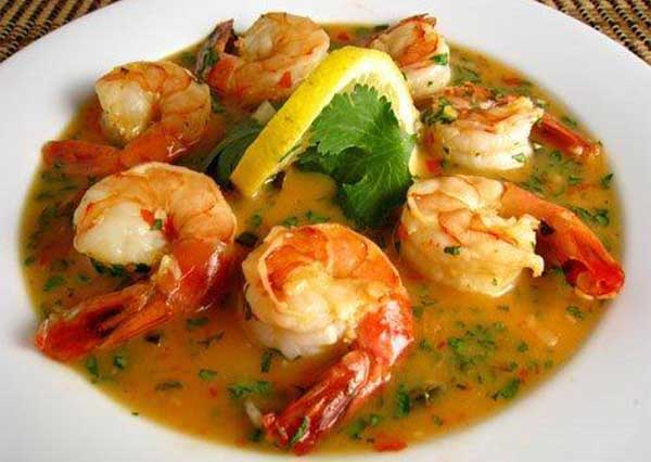 Scampis au pastis Scampis au pastis