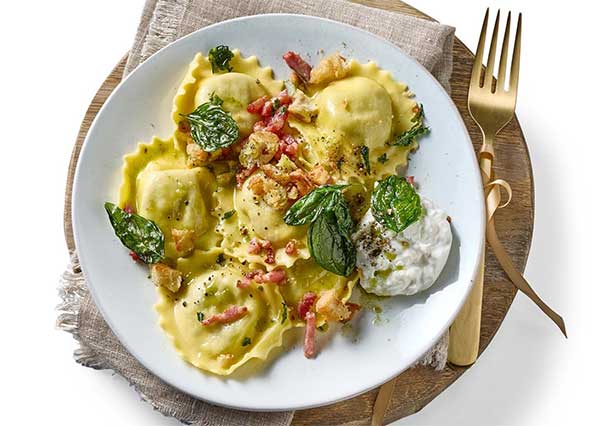 Girasolis frais à la burrata et capocollo