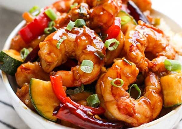 Scampis au épices du Japon chez Il Rifugio à Bruxelles