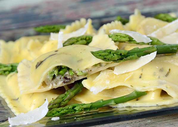Raviolis frais aux asperges, Il Rifugio