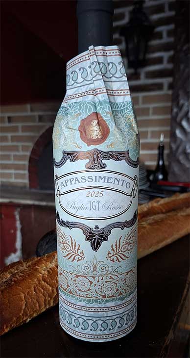 Appassimento 2025 - Puglia IGT Rosso chez Il Rifugio, Bruxelles